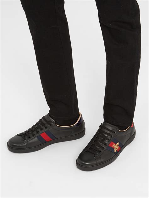 gucci aces black|More.